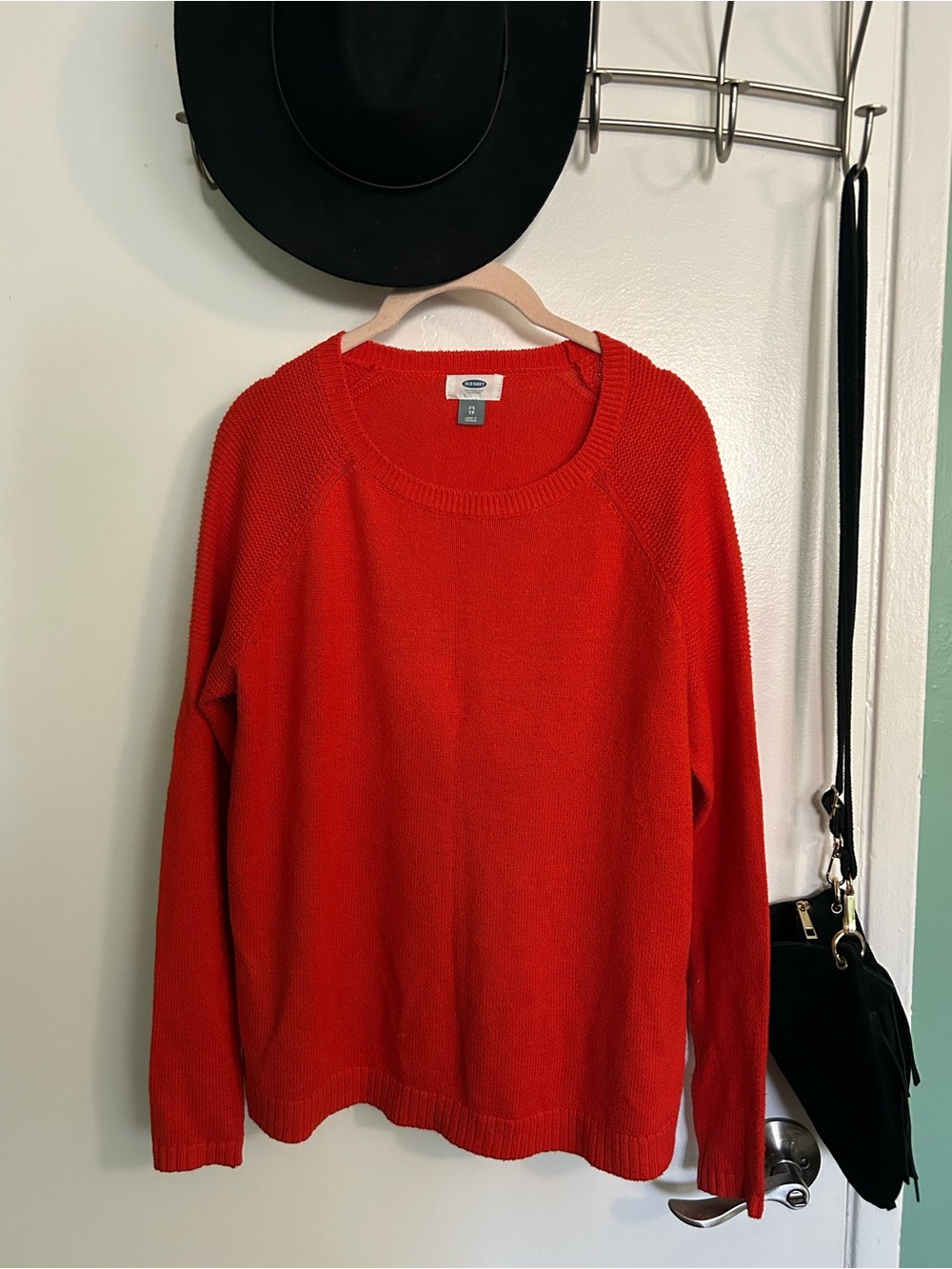 Old Navy Bright Red Crewneck Sweater